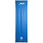 Blue cooling towel with snowflake pattern and GOBI branding on a white background