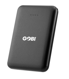 Black power bank with 'Gobi' logo on a white background