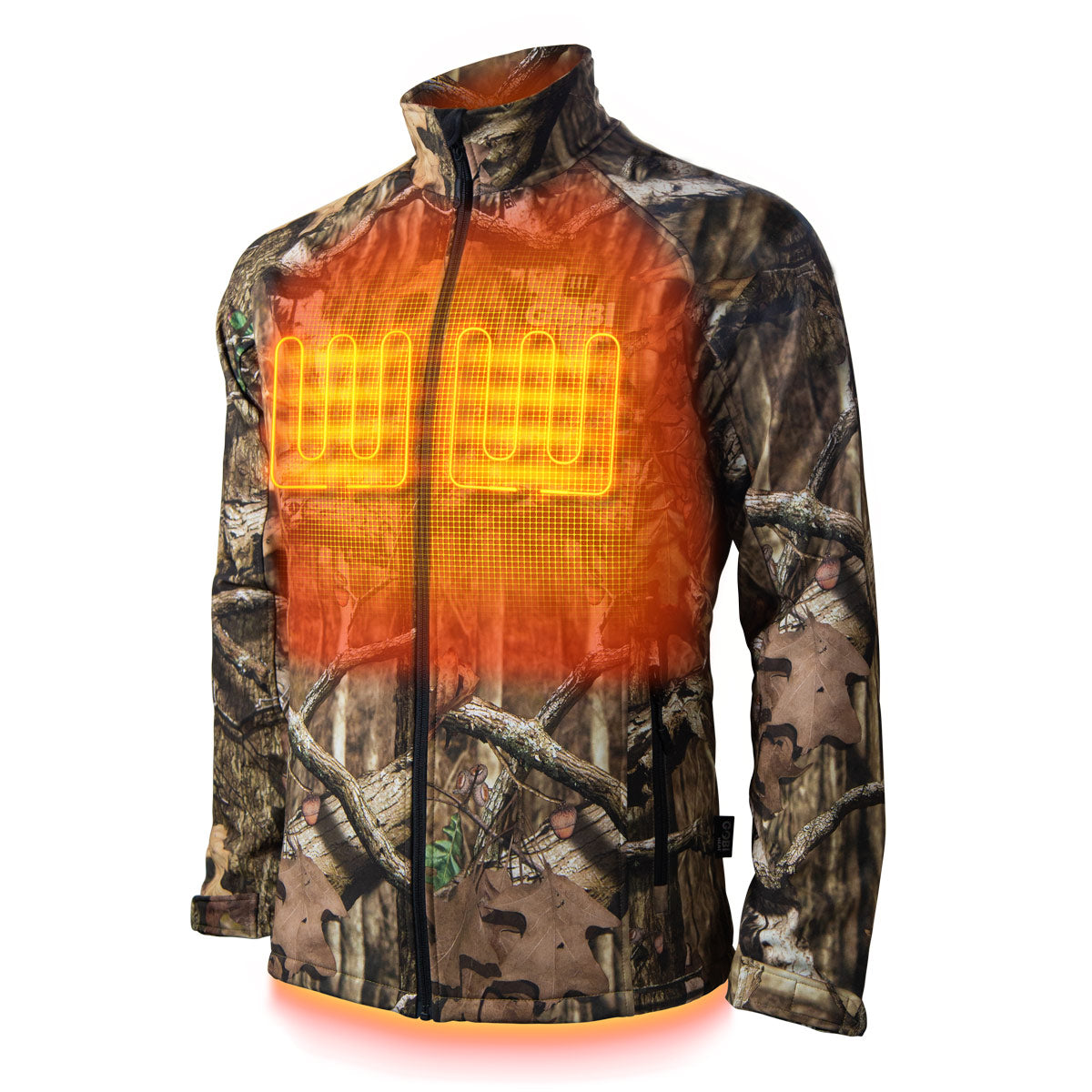 Sahara Heated Hunting Jacket Mossy Oak Camo Gobi Heat