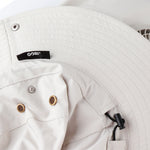 Breza Sun Hat in Sand - close-up fabric and stitching detail
