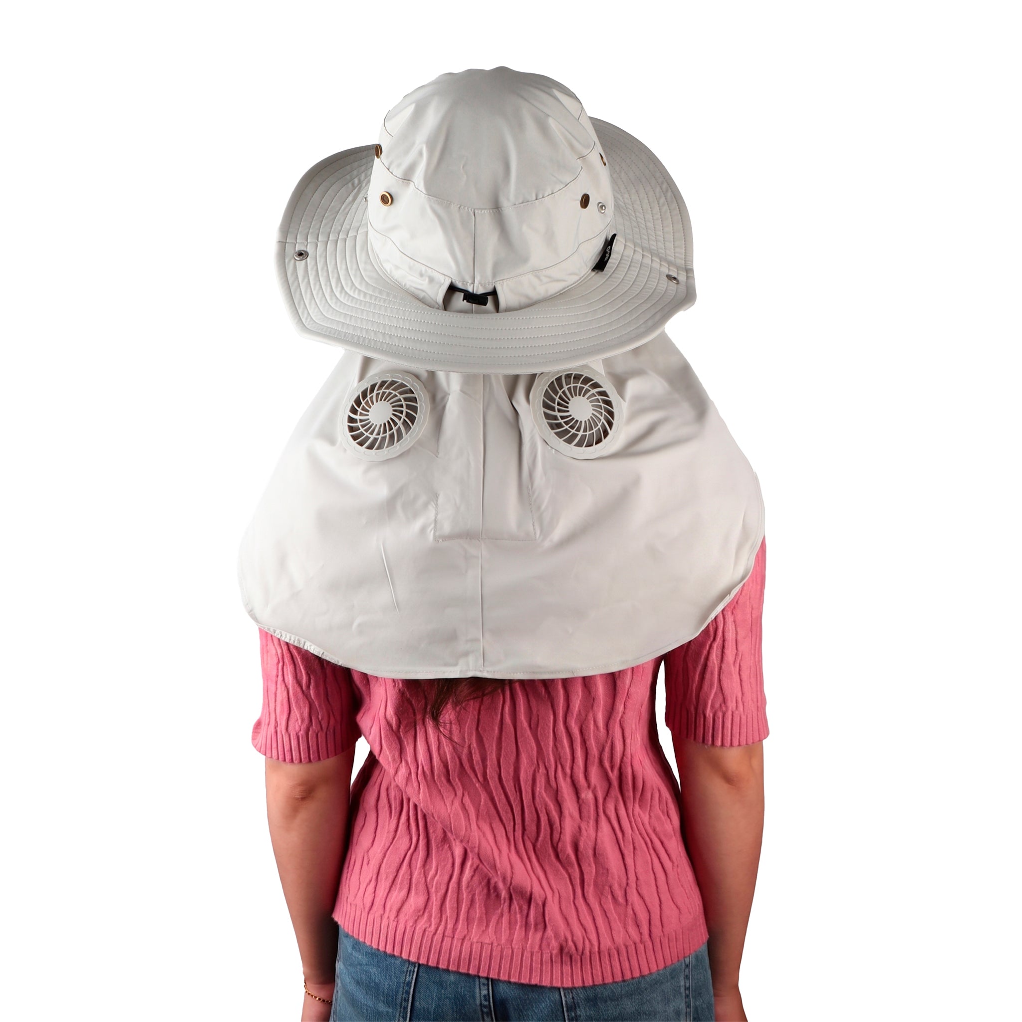 Breza Sun Hat in Sand - woman wearing sun hat back view