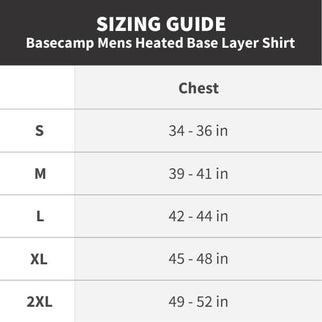 Basecamp Mens Heated Base Layer Shirt - Gobi Heat