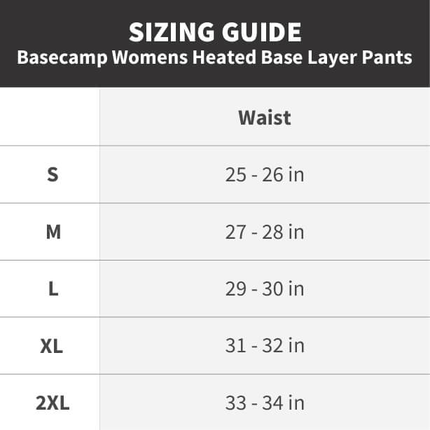 Basecamp Women's Heated Base Layer Pants