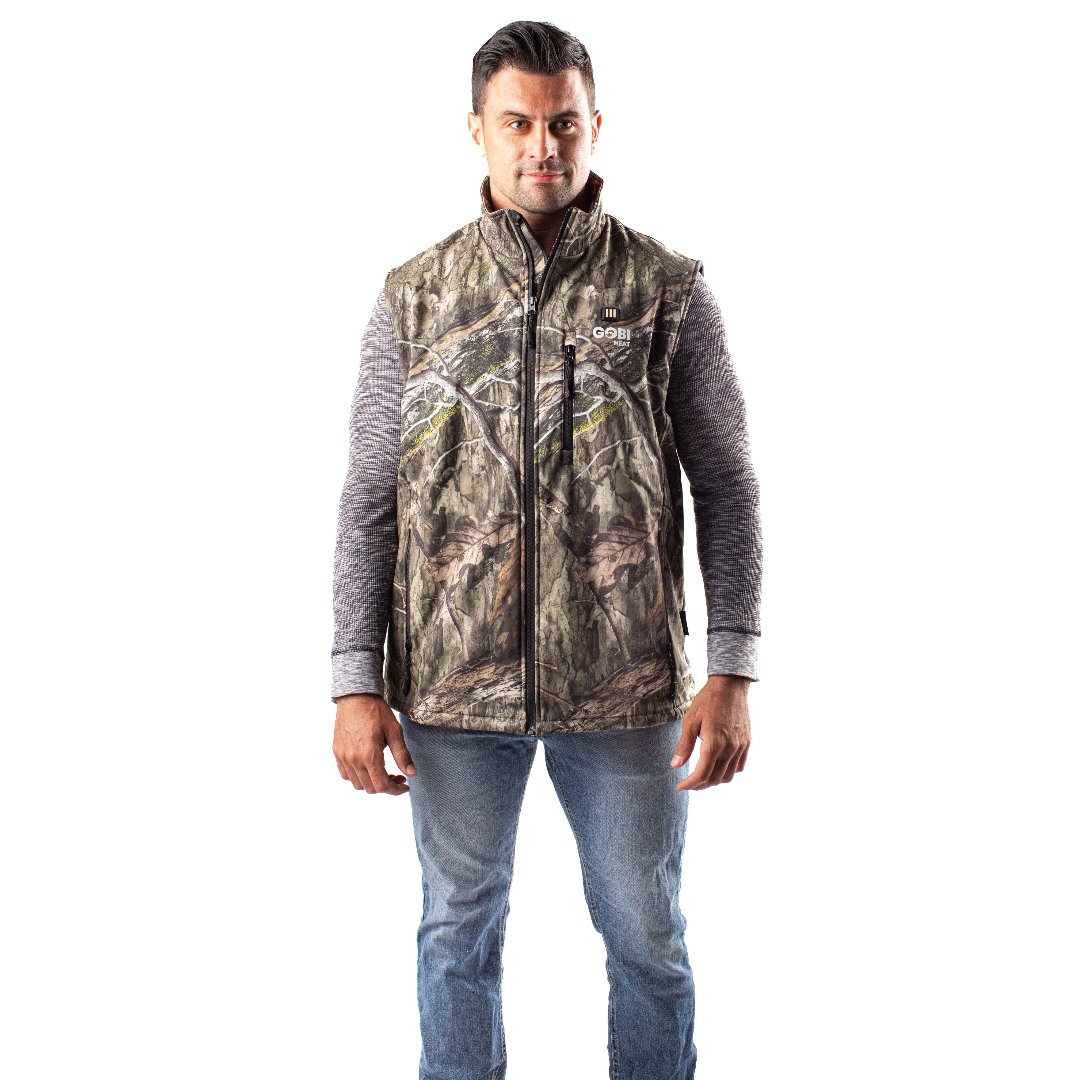 Men's Heated Hunting Jacket with Battery & Detachable Hood