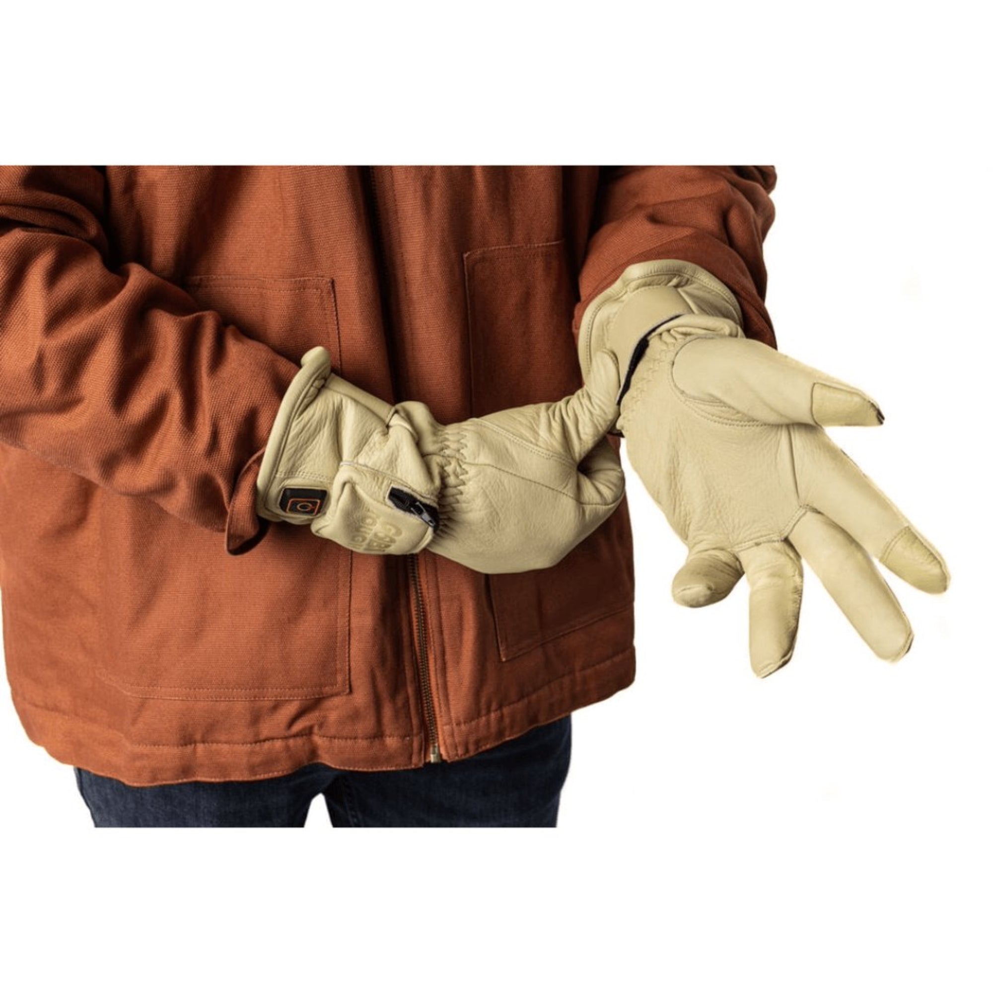 Drift II Heated Leather Gloves (3500mAh USB-C batt) - Gobi Heat