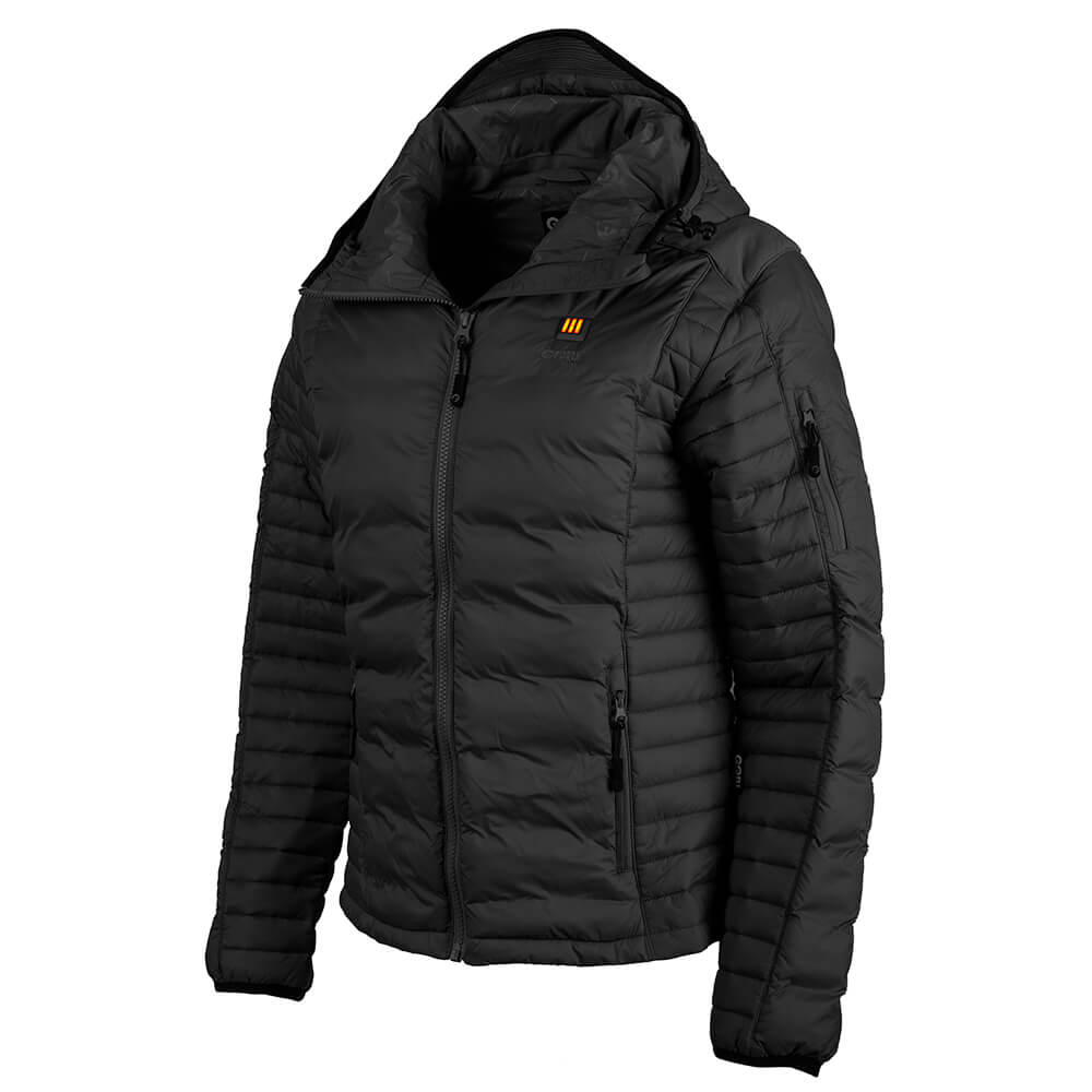 GU heat padded short jacket is super cute, petite friendly, and